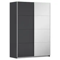 Rauch Möbel SKŘÍŇ S POSOUVACÍMI DVEŘMI, barvy grafitu, barvy stříbra, 136/197/61 cm