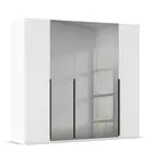 Rauch Möbel ŠATNÍ SKŘÍŇ S OTOČNÝMI DVEŘMI, šedá, bílá, 251/223/61 cm