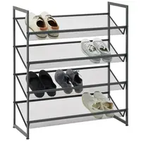 Xora REGÁL NA BOTY, černá, 72/80/30 cm