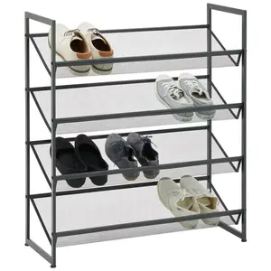 Xora REGÁL NA BOTY, černá, 72/80/30 cm