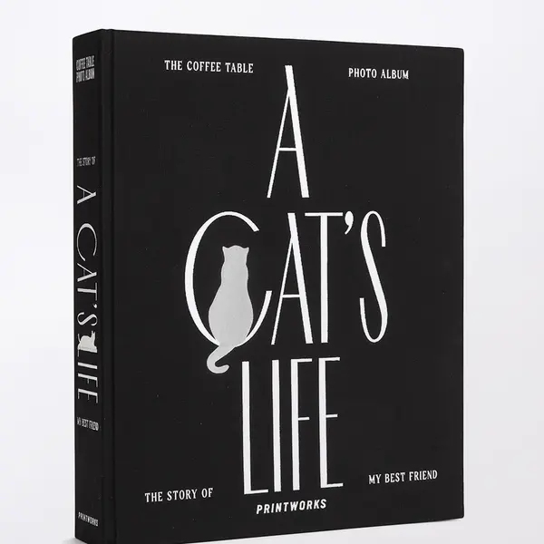 PrintWorks Photo Album - A Cat's Life Black