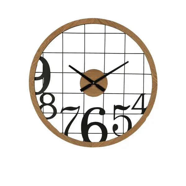 NÁSTĚNNÉ HODINY černá 60/3.5/60 cm