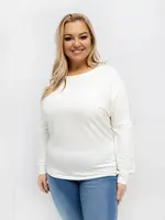 Plus size halenka ecru