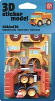 3D Samolepkové stavební stroje - Náklaďák