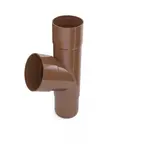 Rozdeľovač (T-kus) pre zvodové potrubie 90/90/90 hnedý