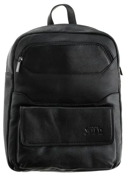 Pánský kožený batoh černý - Wild Ronel