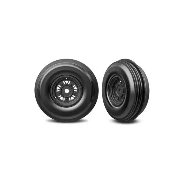 Traxxas kolo 3.2/4.9", disk Sand Car černý, pneu ribbed (přední) (pár)
