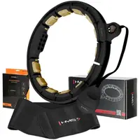 HMS SET HHM13 + BR163 Sada masážní obruče se závažím a zeštíhlujícího pásu, černá, velikost