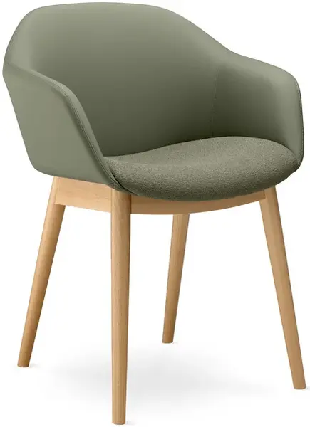 LD SEATING Konferenční křeslo RIVA, RI-03,D dřevěná podnož