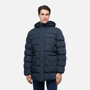 Tmavě modrá pánská parka Geox Leitan