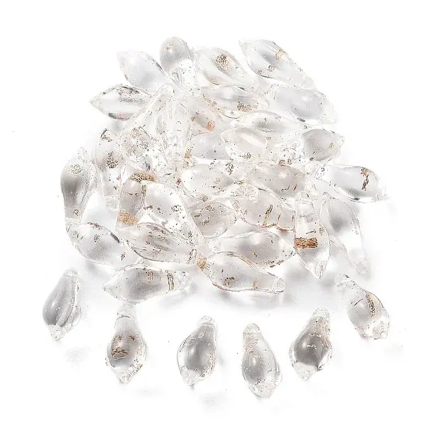 Handmade Gold Sand Lampwork Beads