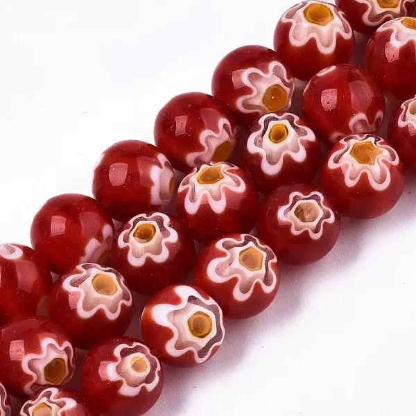 Handmade Millefiori Glass Beads Strands