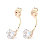 Alloy Clear Cubic Zirconia Earring Nuts