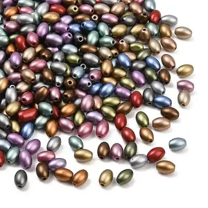 Electroplate Matte Glass Beads