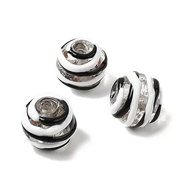 Handmade Gold Sand Enamel Lampwork Beads