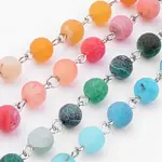 Handmade Natural Weathered Agate Beads Chains