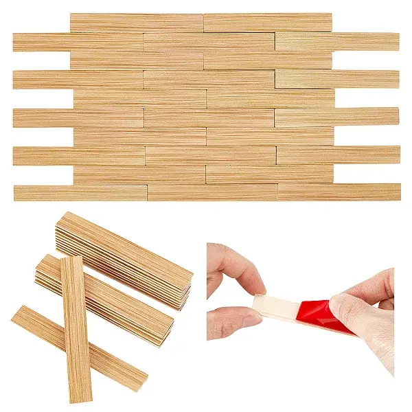 40Pcs 2 Sets Mini Wood Floor Sticker