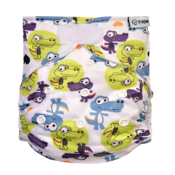 T-TOMI Plena kapsová, typ AIO - suchý zip, 4-15kg, Crocodiles