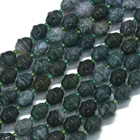 Natural Moss Agate Beads Strands