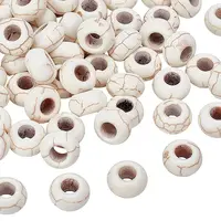 100Pcs Dyed Synthetic Turquoise European Beads