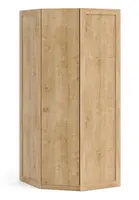 Jednodveřová rohová šatní skříň cody - dub