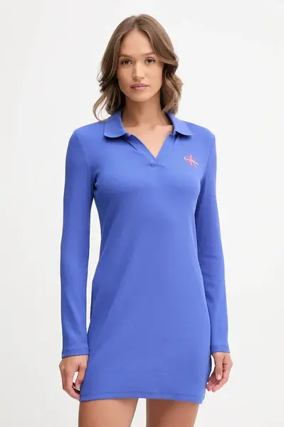 Šaty Calvin Klein Jeans fialová barva, mini, LV047D214G