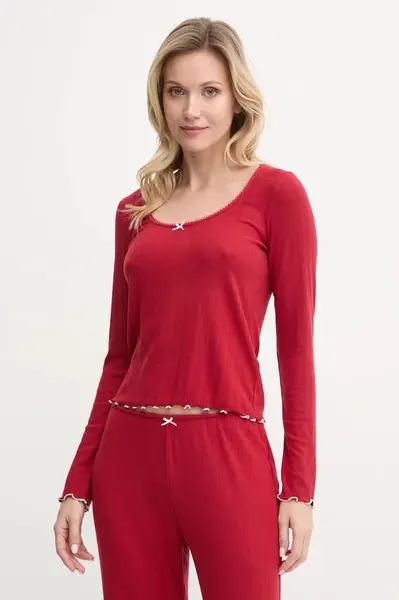 Pyžamové tričko s dlouhým rukávem Abercrombie & Fitch