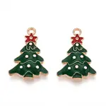 Christmas Theme Alloy Enamel Pendants