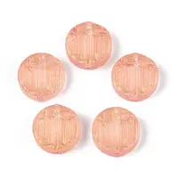 Transparent Spray Painted Glass Beads