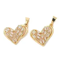 Brass Micro Pave Cubic Zirconia Pendants