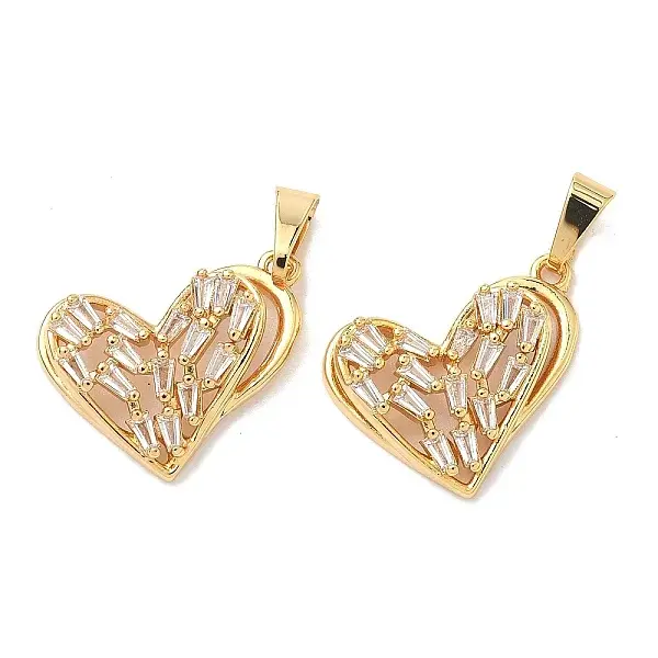 Brass Micro Pave Cubic Zirconia Pendants