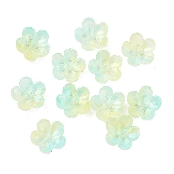 Dyed & Heated Glass Bead Caps