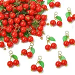 50Pcs Acrylic Cherry Pendants