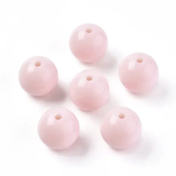Solid Chunky Bubblegum Acrylic Beads
