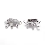 Brass Micro Pave Cubic Zirconia Links connectors