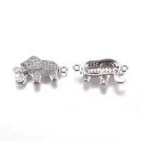 Brass Micro Pave Cubic Zirconia Links connectors
