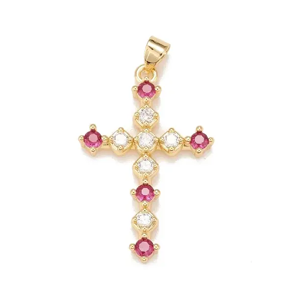 Brass Micro Pave Cubic Zirconia Pendants