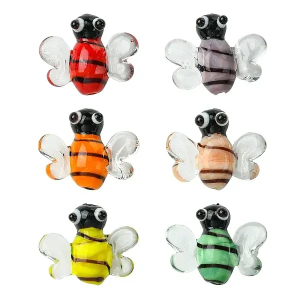 6Pcs 6 Colors Handmade Lampwork Beads