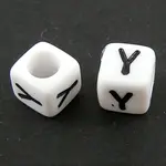 Letter Acrylic European Beads