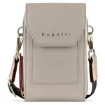 Dámska kožená kabelka na telefón a doklady Bugatti Aldea - béžová