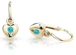 Cutie Jewellery Zlaté detské náušnice C1556-10-X-1 svetlo zelená