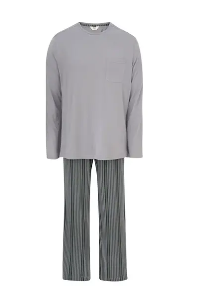 Dagi Dlhé pyžamo  svetlosivá / zelená