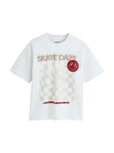 Next Tričko  béžová / červená / biela