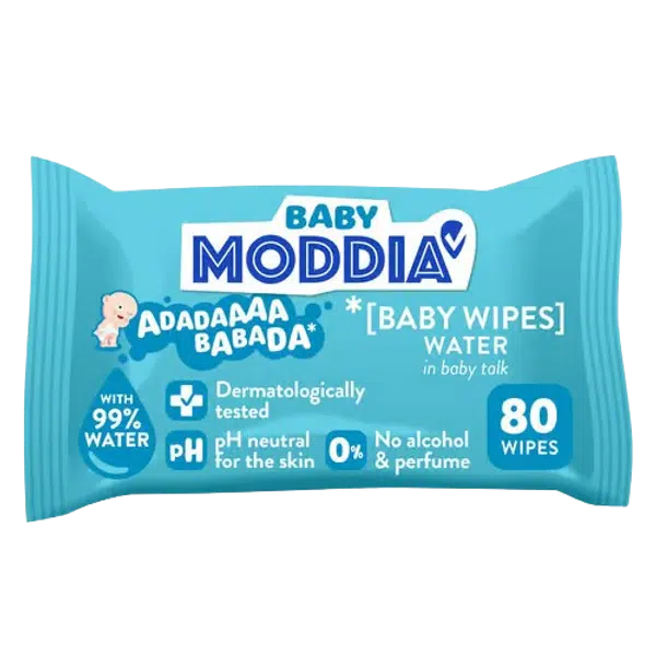 MODDIA BABY Dětské vlhčené ubrousky Water 80 ks