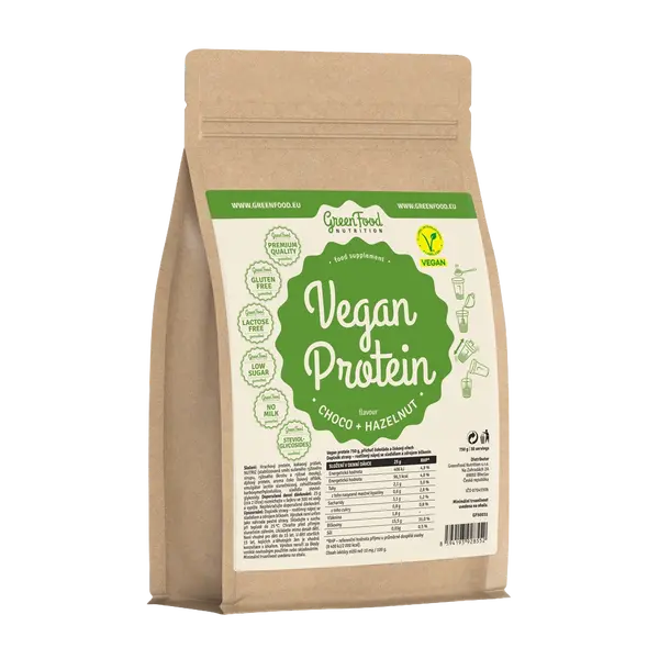 GREENFOOD NUTRITION Vegan protein Choco-Hazelnut 750 g