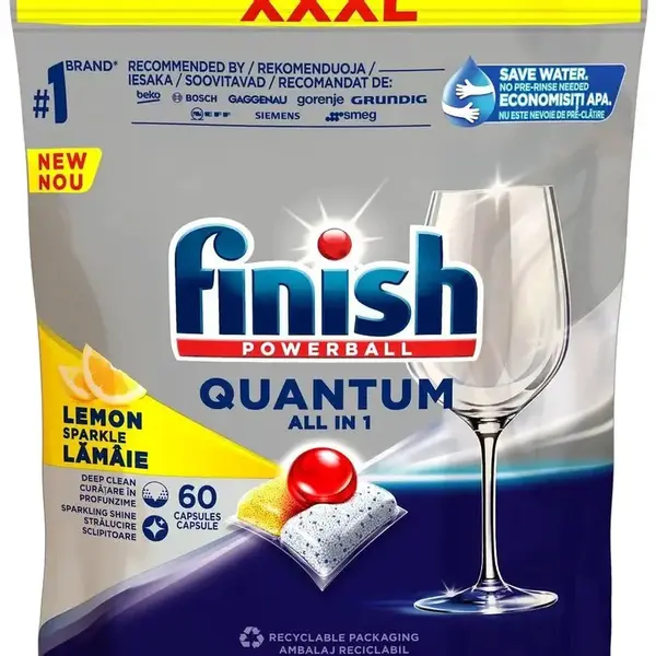 FINISH Quantum All-in-1 Lemon tablety do myčky nádobí 60 ks
