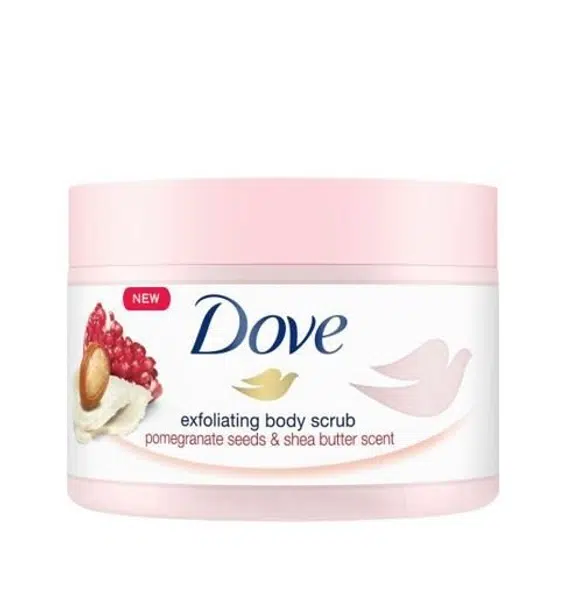 DOVE Tělový peeling Granátová semínka & bambucké máslo 225 ml