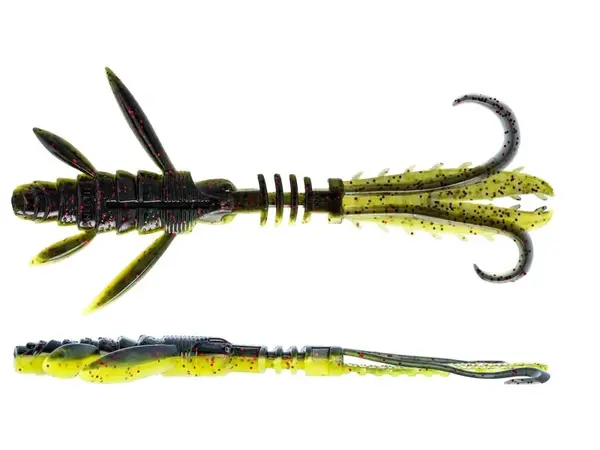 Westin gumová nástraha crecraw ripplr creaturebait black chartreuse 9,5 cm 4 g 4 ks