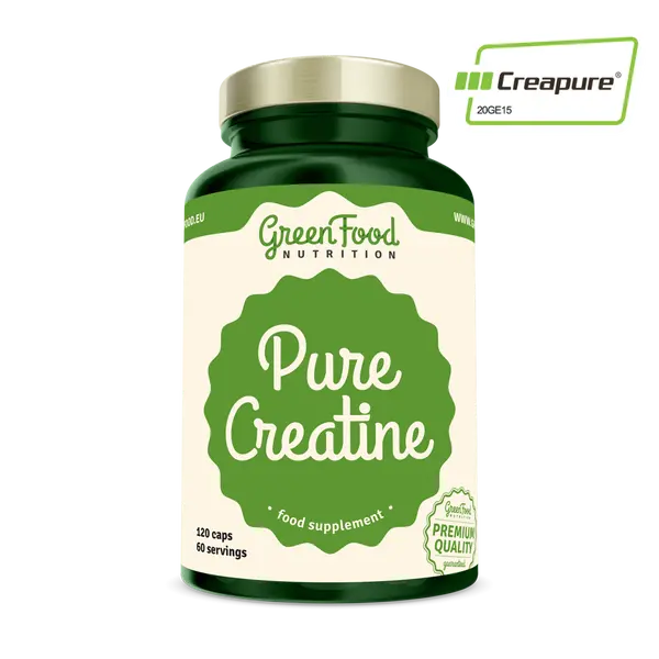 GREENFOOD NUTRITION Pure Creatine Creapure 120 kapslí