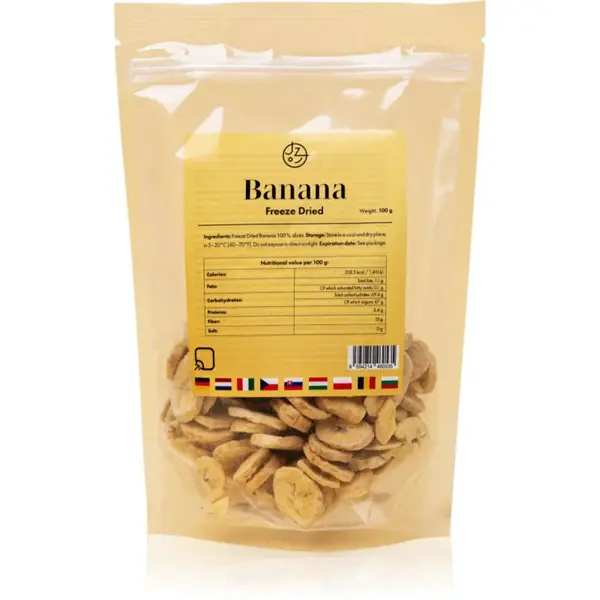 Jeme zdravo Lyofilizované banány mrazom sušené ovocie 100 g